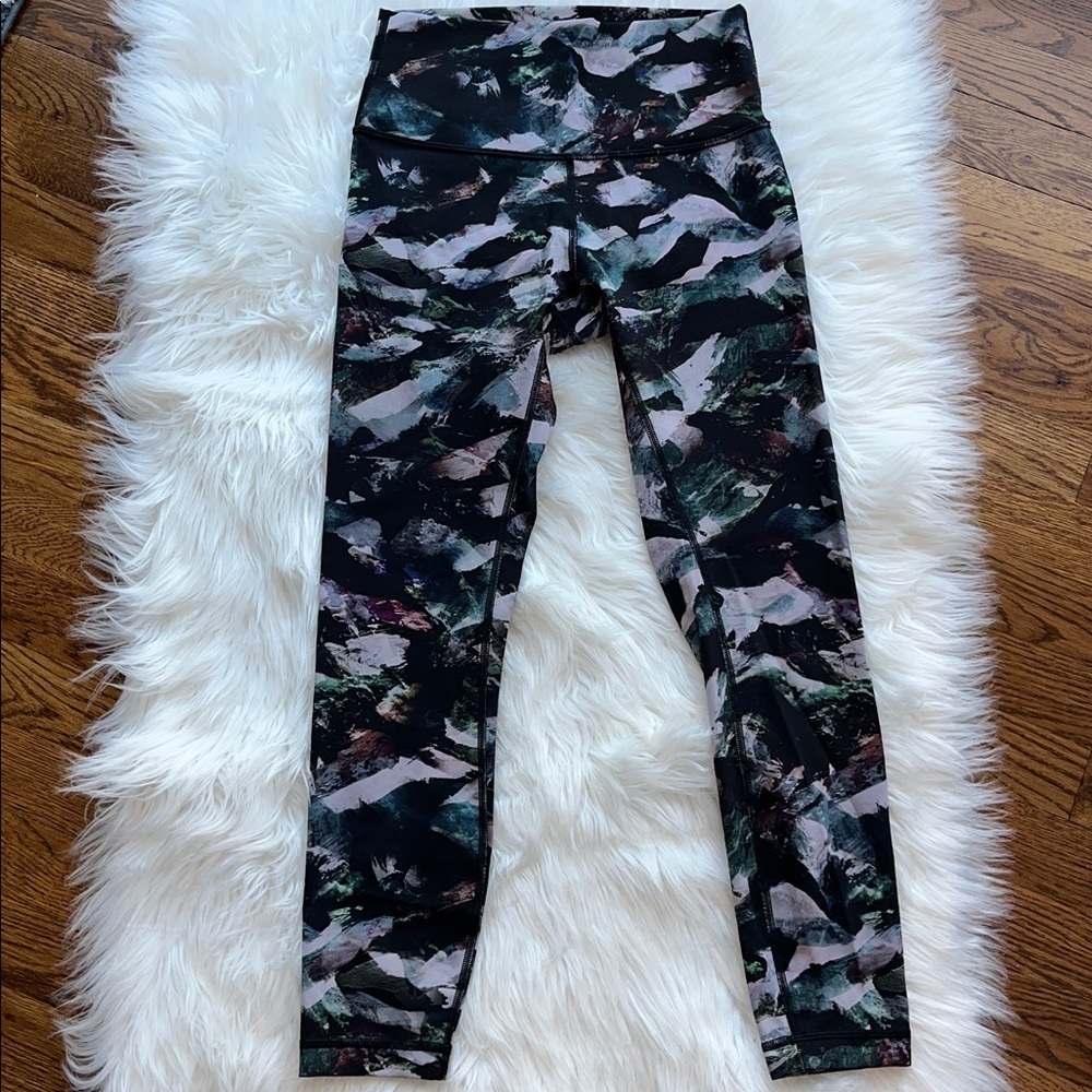 Lululemon Wunder Under High-Rise Glacier Camo Starlight Black/ Multi Size 6